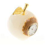 Часы настольные в виде яблока из натурального камня Оникс Stone Clock варинант исполнения - 6 | Loft Concept в Сочи