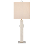 Настольная лампа из мрамора с тканевым прямоугольным абажуром Eternity варинант исполнения - 4 | Loft Concept в Сочи