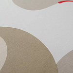 Подушка декоративная хлопковая бежевого цвета с абстрактным принтом Elysian Flow Sand варинант исполнения - 3 | Loft Concept в Сочи