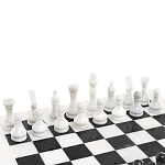 Шахматы классические с белой доской из натурального камня Мрамор Decorative Thematic Chess варинант исполнения - 2 | Loft Concept в Сочи