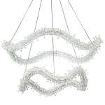 Двухъярусная кольцевая люстра с хрустальным декором Gilbertine Crystal Wavy Ring Chandelier варинант исполнения - 1 | Loft Concept в Сочи