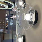 Бра с куполообразным плафоном и черным металлическим основанием Flos Wireline Lighting варинант исполнения - 2 | Loft Concept в Сочи