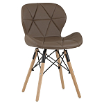 Стул с коричневым сиденьем из экокожи JEROEN варинант исполнения - 1 | Loft Concept в Сочи