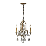 Люстра с 4-мя лампами и стеклянными подвесками в классическом стиле Feiss варинант исполнения - 2 | Loft Concept в Сочи