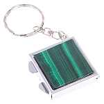 Зеркало брелок складное двухстороннее из натурального камня Малахит Stone Mirrors варинант исполнения - 4 | Loft Concept в Сочи