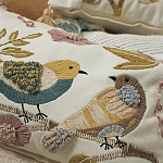 Чехол на подушку с кисточками и вышивкой птиц Ethnic mix Birds Rect варинант исполнения - 7 | Loft Concept в Сочи