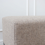 Банкетка из массива бука с бежевой обивкой из рогожки на 4-х ножках черного цвета Fjord варинант исполнения - 3 | Loft Concept в Сочи