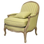 Кресло Ava Classical Armchair green striped flax варинант исполнения - 3 | Loft Concept в Сочи