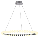 Люстра светодиодная кольцевая с круглыми плафонами белого цвета PEARLS Suspension 80 варинант исполнения - 2 | Loft Concept в Сочи