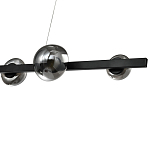 Люстра светодиодная линейная с 6-ю круглыми серыми плафонами Iona Chandelier Black  варинант исполнения - 2 | Loft Concept в Сочи