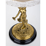 Чаша стеклянная прозрачная на бронзовой подставке с фигуркой девушки Eden Garden варинант исполнения - 4 | Loft Concept в Сочи