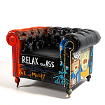 Кресло "Умный Умник" Rick and Morty graffiti chair натуральная кожа  варинант исполнения - 1 | Loft Concept в Сочи