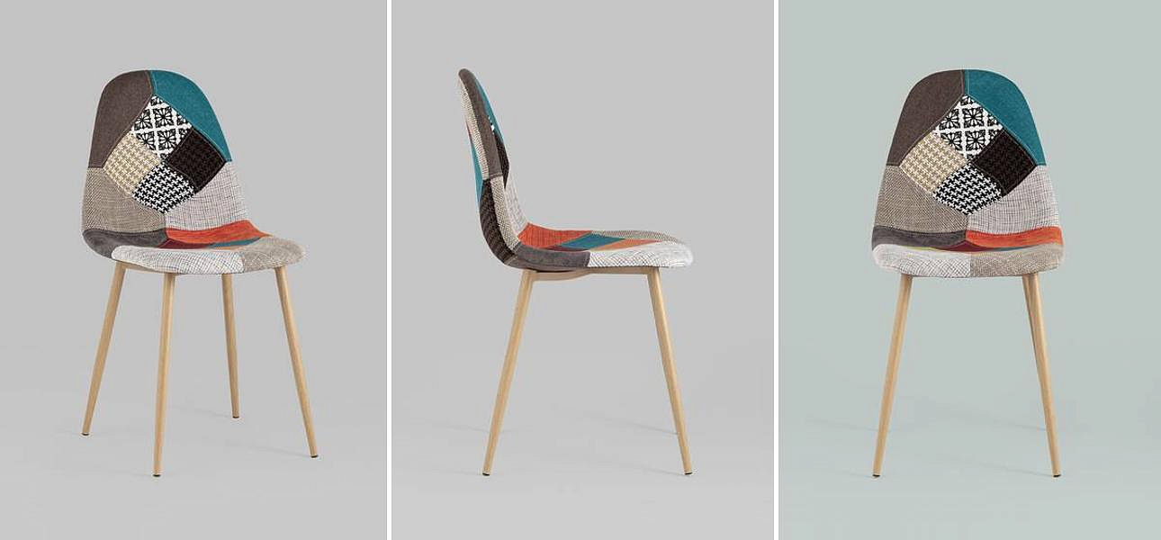 Стул Archie Chair Разноцветный Печворк Стул Archie Chair Разноцветный Печворк - Loft-Concept в Сочи