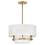 Потолочный светильник с двухслойным белым текстильным абажуром Hinkley варинант исполнения - 15 | Loft Concept в Сочи