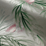 Обои ручная роспись Silk Tree Colourway SC-92 on Crackled Silver on Shell Pink metallic silk варинант исполнения - 1 | Loft Concept в Сочи