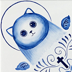 Плитка с узором Котики варинант исполнения - 2 | Loft Concept в Сочи