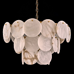 Люстра трехъярусная с подвесками из округлых элементов Cryptocrystalline Stone варинант исполнения - 1 | Loft Concept в Сочи
