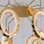 Потолочный светильник светодиодный с золотистым каркасом Ring of Fire варинант исполнения - 2 | Loft Concept в Сочи