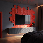 Гипсовая 3D Панель M-47 варинант исполнения - 1 | Loft Concept в Сочи