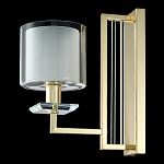 Бра с геометрическим каркасом из металла и цилиндрическим стеклянным плафоном Laurent варинант исполнения - 8 | Loft Concept в Сочи