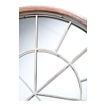 Зеркало-окно настенное в венецианском стиле с деревянной рамой бежевого цвета Venetian Smooth варинант исполнения - 2 | Loft Concept в Сочи