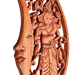 Панно из дерева Ганеша и месяц Panel With Animals варинант исполнения - 3 | Loft Concept в Сочи