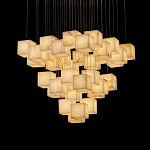 Люстра подвесная с квадратными плафонами из натурального камня Glowing Spheres варинант исполнения - 6 | Loft Concept в Сочи