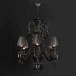 Люстра подвесная с плиссированными абажурами и множеством подвесок черного цвета Диаметр 62 см Lustre Reverie варинант исполнения - 2 | Loft Concept в Сочи