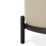 Банкетка овальная бежевый велюр на 4-х металлических ножках черного цвета SANJAY варинант исполнения - 4 | Loft Concept в Сочи