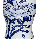 Ваза с бело-синей росписью и изображением цветов Blue & White Ornament варинант исполнения - 1 | Loft Concept в Сочи