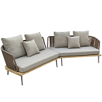 Диван садовый угловой Counter серый варинант исполнения - 1 | Loft Concept в Сочи