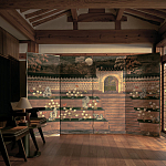 Обои ручная роспись The Art of Learning and Steps for the Flowers by Teo Yang Special Colourway on purple painted Xuan paper варинант исполнения - 1 | Loft Concept в Сочи