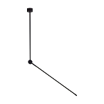 Потолочный светильник черного цвета с поворотным вытянутым плафоном Trumpet tube варинант исполнения - 1 | Loft Concept в Сочи