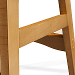 Барный стул со спинкой и подлокотниками на 4-х деревянных ножках Кремовый Велюр Ava Charm варинант исполнения - 7 | Loft Concept в Сочи