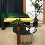 Дизайнерский журнальный стол с рельефным основанием Dutynor варинант исполнения - 3 | Loft Concept в Сочи