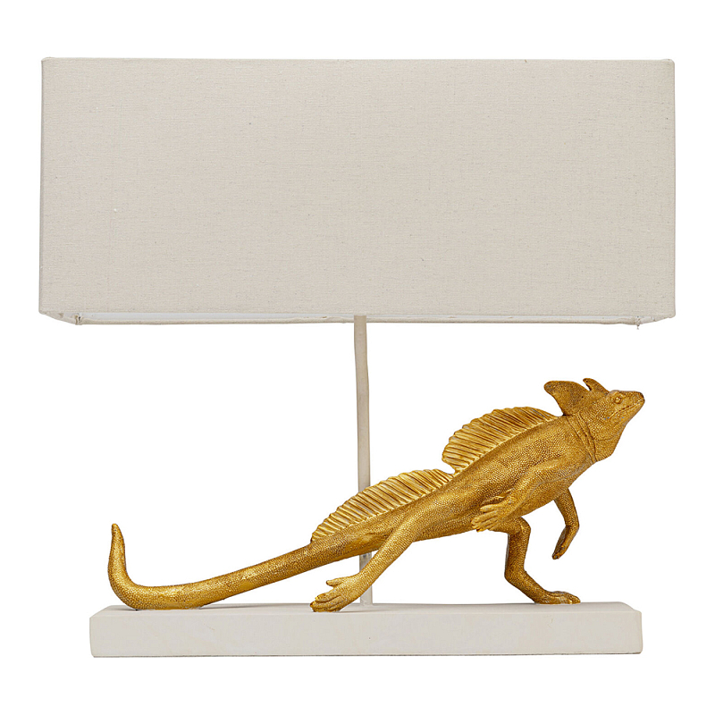 Настольная лампа Золотая Игуана Бежевый Золотой в Сочи | Loft Concept 