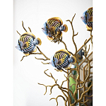 Ваза зеленая с бронзовыми ветвями и фарфоровыми рыбками Eden Garden варинант исполнения - 2 | Loft Concept в Сочи