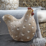 Статуэтка курица с текстурной поверхностью бежевого цвета Rustic Chicken варинант исполнения - 3 | Loft Concept в Сочи