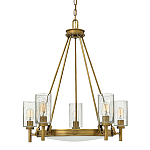  Люстра с 5-ю цилиндрическими плафонами из стекла с пузырьками Hinkley варинант исполнения - 7 | Loft Concept в Сочи