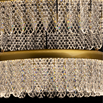 Люстра двухъярусная с золотого цвета и прозрачными подвесками Pettico варинант исполнения - 5 | Loft Concept в Сочи