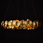 Люстра круглая из многослойных золотых дисков Metal Disc Chandelier варинант исполнения - 6 | Loft Concept в Сочи