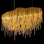 Люстра подвесная с металлическими цепочками и изогнутыми металлическими дугами 72 см Atlantis Chain варинант исполнения - 19 | Loft Concept в Сочи