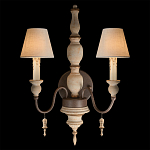 Бра с двумя конусовидными белыми тканевыми абажурами Terrain варинант исполнения - 2 | Loft Concept в Сочи