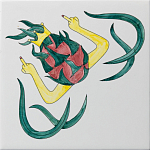 Плитка дизайнерская Драконий фрукт варинант исполнения - 2 | Loft Concept в Сочи