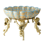 Чаша с орнаментом на бронзовых ножках в виде ангелов Eden Garden варинант исполнения - 1 | Loft Concept в Сочи