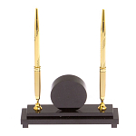 Часы настольные с двумя ручками из натурального камня Stone Clock варинант исполнения - 7 | Loft Concept в Сочи