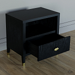 Прикроватная тумбочка с полкой Elsa Dreams Black варинант исполнения - 2 | Loft Concept в Сочи