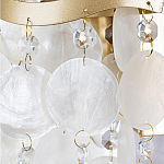 Бра с белыми перламутровыми подвесками и золотистыми волнистыми элементами SHELL варинант исполнения - 2 | Loft Concept в Сочи