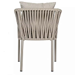 Стул серо-бежевый с декоративным плетением на спинке и подлокотниках Chair Weave варинант исполнения - 4 | Loft Concept в Сочи