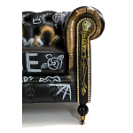 Диван в Лофт Честерфильд граффити из винтажной кожи GRAFFITI PARA Chesterfield варинант исполнения - 6 | Loft Concept в Сочи